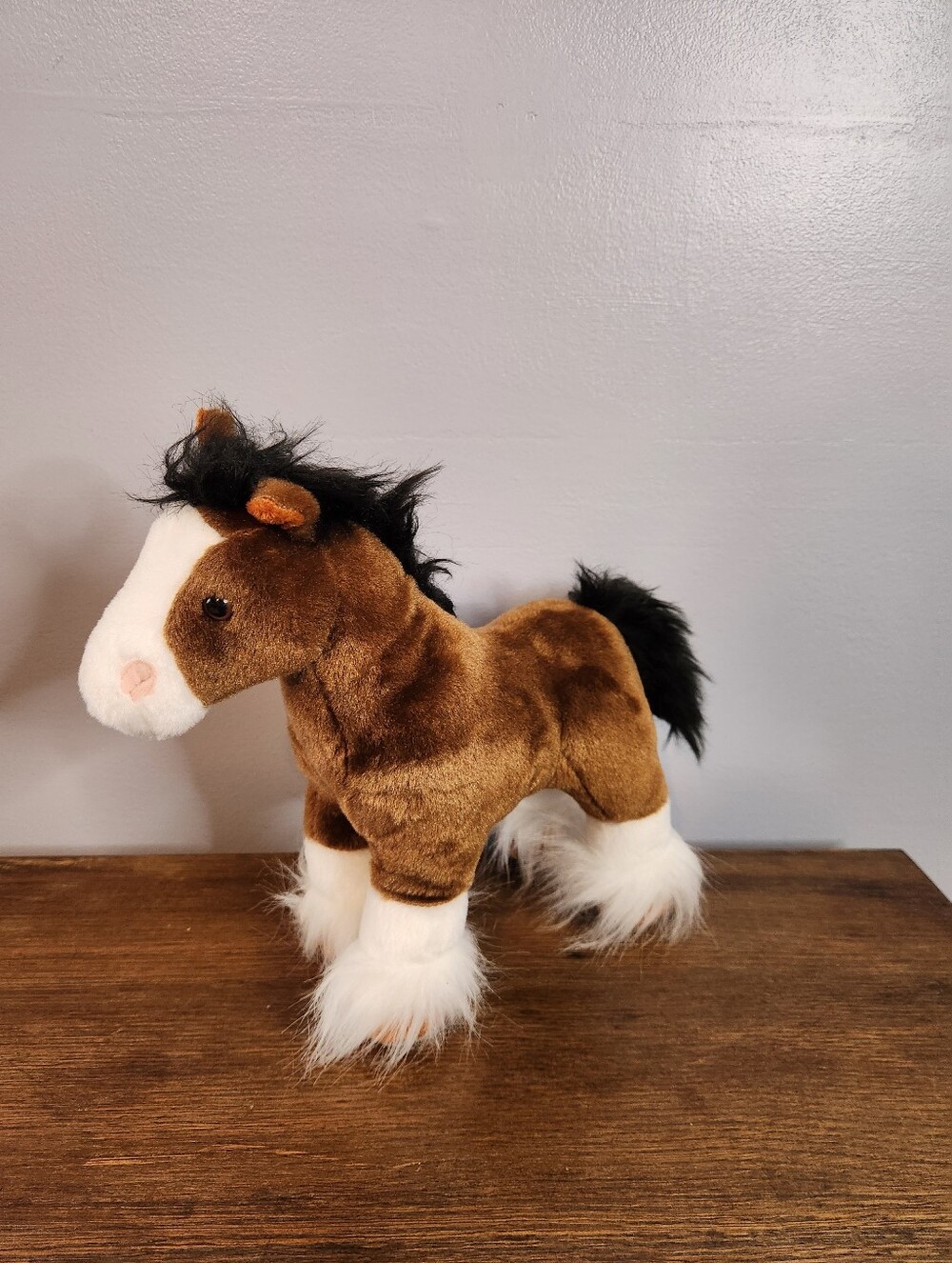 Wild Republic Clydesdale Horse Plush Brown And White 11in Stuffed Animal 2022